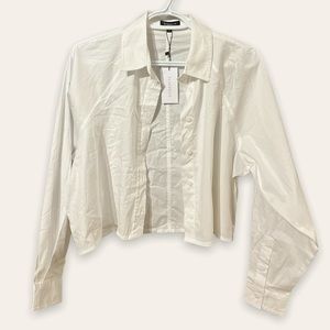 Cropped button up (oversized)